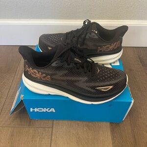 Hoka One One Clifton 9 Black/Rose Gold Women’s 9 Shoes